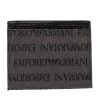 Emporio Armani Grey/Black Leather Card Holder For Men -Emporio Armani sale luxury men emporio armani used bags p308125 004