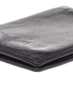 Emporio Armani Dark Brown Leather Card Holder For Men -Emporio Armani sale luxury men emporio armani used bags p380885 005