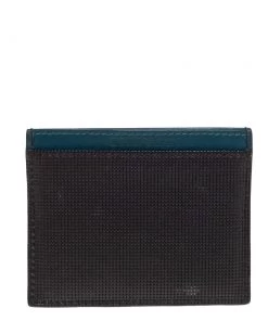 Emporio Armani Blue/Black Leather Card Holder For Men -Emporio Armani sale luxury men emporio armani used bags p406716 003