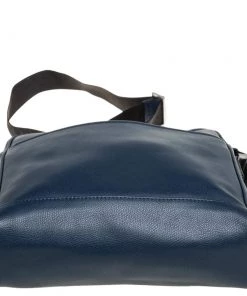 Emporio Armani Blue Leather Messenger Bag For Men -Emporio Armani sale luxury men emporio armani used bags p458443 003