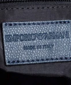 Emporio Armani Blue Leather Messenger Bag For Men -Emporio Armani sale luxury men emporio armani used bags p458443 005