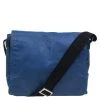 Emporio Armani Blue Leather Logo Print Messenger Bag For Men -Emporio Armani sale luxury men emporio armani used bags p50953 001