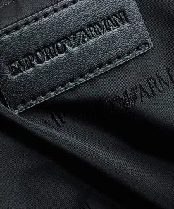 Emporio Armani Black Logo Print Synthetic Leather Backpack For Men 20 Emporio Armani Black Logo Print Synthetic Leather Backpack For Men -Emporio Armani sale luxury men emporio armani used bags p600792 001