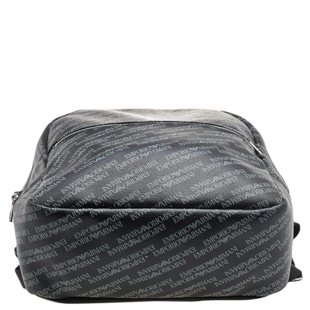 Emporio Armani Black Logo Print Synthetic Leather Backpack For Men 8 Emporio Armani Black Logo Print Synthetic Leather Backpack For Men - Image 6