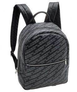 Emporio Armani Black Logo Print Synthetic Leather Backpack For Men 15 Emporio Armani Black Logo Print Synthetic Leather Backpack For Men -Emporio Armani sale luxury men emporio armani used bags p600792 010