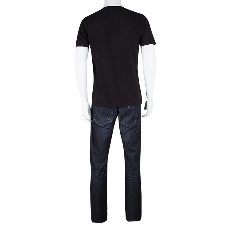 Emporio Armani Indigo Dark Wash Denim Faded Effect Distressed Jeans XL For Men 5 Emporio Armani Indigo Dark Wash Denim Faded Effect Distressed Jeans XL For Men - Image 3