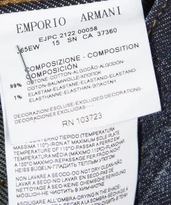 Emporio Armani Indigo Dark Wash Denim Faded Effect Distressed Jeans XL For Men 15 Emporio Armani Indigo Dark Wash Denim Faded Effect Distressed Jeans XL For Men -Emporio Armani sale luxury men emporio armani used clothes p112695 007