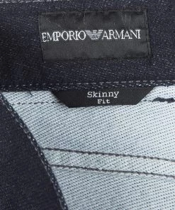 Emporio Armani Indigo Dark Wash Denim Skinny Fit Jeans L For Men -Emporio Armani sale luxury men emporio armani used clothes p118704 005
