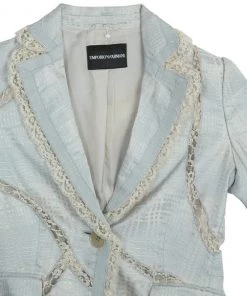 Emporio Armani Lace Textured Jacket S For Men -Emporio Armani sale luxury men emporio armani used clothes p12497 0004