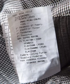 Emporio Armani Brown Embossed Leather Zip Front Jacket XL For Men -Emporio Armani sale luxury men emporio armani used clothes p127853 0006