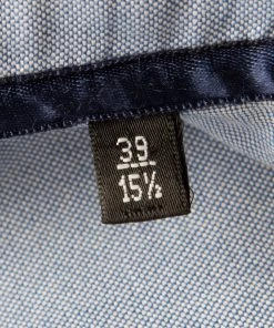 Emporio Armani Blue Contrast Stitch Detail Long Sleeve Button Front Shirt M For Men -Emporio Armani sale luxury men emporio armani used clothes p132099 0006