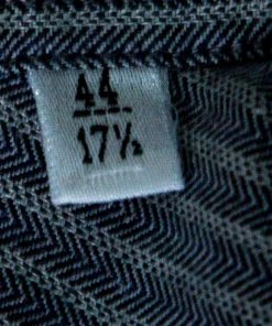 Emporio Armani Grey And Blue Chevron Pattern Striped Long Sleeve Shirt 3XL For Men -Emporio Armani sale luxury men emporio armani used clothes p142607 0006