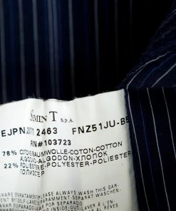 Emporio Armani Navy Blue Striped Cotton Short Sleeve Button Front Shirt L For Men -Emporio Armani sale luxury men emporio armani used clothes p142613 0006