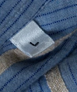 Emporio Armani Blue And Beige Striped Cotton And Hemp Long Sleeve Shirt L For Men -Emporio Armani sale luxury men emporio armani used clothes p142868 0006