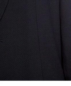 Emporio Armani Black Textured Wool Jacquard Two Button Blazer 4XL For Men -Emporio Armani sale luxury men emporio armani used clothes p145750 0004