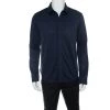 Emporio Armani Navy Blue Jacquard Knit Long Sleeve Shirt M For Men -Emporio Armani sale luxury men emporio armani used clothes p149676 0001