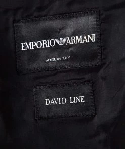 Emporio Armani David Line Grey Wool Tailored Suit 3XL For Men -Emporio Armani sale luxury men emporio armani used clothes p151081 0005