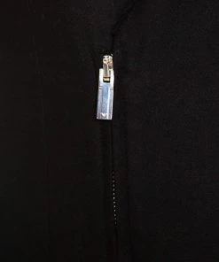 Emporio Armani Black Frayed Trim Wool Jacket XL For Men -Emporio Armani sale luxury men emporio armani used clothes p151260 0004