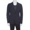 Emporio Armani Prussian Blue Suede Effect Two Button Blazer L For Men -Emporio Armani sale luxury men emporio armani used clothes p169340 001