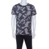 Emporio Armani Grey Camouflage Print Cotton T-Shirt XXL For Men