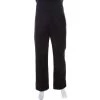 Emporio Armani Black Cotton Regular Fit Trousers XL For Men -Emporio Armani sale luxury men emporio armani used clothes p233708 003