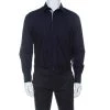 Emporio Armani Navy Blue Cotton Supreme Shirt L For Men -Emporio Armani sale luxury men emporio armani used clothes p237148 003