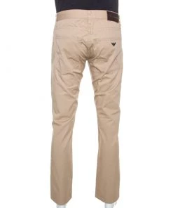 Emporio Armani Beige Cotton Regular Fit Pants M For Men -Emporio Armani sale luxury men emporio armani used clothes p242057 006