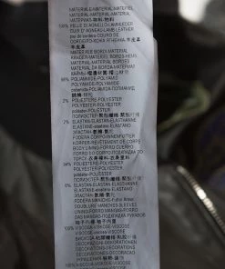 Emporio Armani Black Embroidered Lamb Leather Bomber Jacket XL For Men -Emporio Armani sale luxury men emporio armani used clothes p253512 007