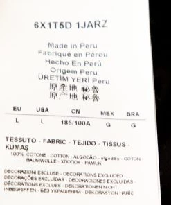 Emporio Armani Black Cotton V Neck T-Shirt L For Men -Emporio Armani sale luxury men emporio armani used clothes p270324 004