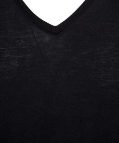 Emporio Armani Black Cotton V Neck T-Shirt L For Men -Emporio Armani sale luxury men emporio armani used clothes p270324 007