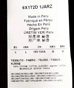 Emporio Armani Black Logo Print Cotton V Neck T-Shirt L For Men -Emporio Armani sale luxury men emporio armani used clothes p270365 004