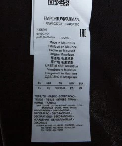 Emporio Armani Black Cotton Camouflage Embroidered T Shirt XL For Men -Emporio Armani sale luxury men emporio armani used clothes p280965 002
