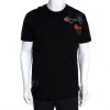 Emporio Armani Black Cotton Camouflage Embroidered T Shirt XL For Men -Emporio Armani sale luxury men emporio armani used clothes p280965 005