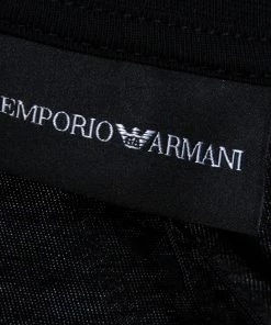 Emporio Armani Black Cotton Camouflage Embroidered T Shirt XL For Men -Emporio Armani sale luxury men emporio armani used clothes p280965 006