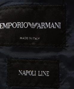 Emporio Armani Navy Blue Wool Napoli Line Suit M For Men 12 Emporio Armani Navy Blue Wool Napoli Line Suit M For Men -Emporio Armani sale luxury men emporio armani used clothes p294219 002