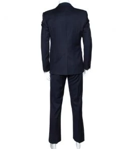 Emporio Armani Navy Blue Wool Napoli Line Suit M For Men 10 Emporio Armani Navy Blue Wool Napoli Line Suit M For Men -Emporio Armani sale luxury men emporio armani used clothes p294219 004