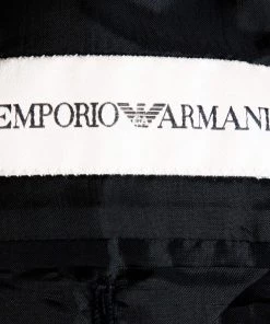 Emporio Armani Black Pin Striped Wool Blend Tailored Suit XXL For Men -Emporio Armani sale luxury men emporio armani used clothes p297176 006