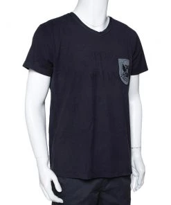 Emporio Armani Navy Blue Cotton Jude Sexy Fit T-Shirt XXL For Men -Emporio Armani sale luxury men emporio armani used clothes p297198 001