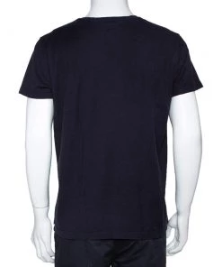 Emporio Armani Navy Blue Cotton Jude Sexy Fit T-Shirt XXL For Men -Emporio Armani sale luxury men emporio armani used clothes p297198 002