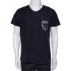 Emporio Armani Navy Blue Cotton Jude Sexy Fit T-Shirt XXL For Men -Emporio Armani sale luxury men emporio armani used clothes p297198 005