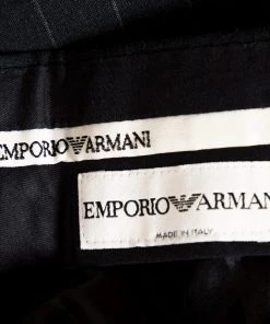 Emporio Armani Black Pinstriped Wool Blend Tailored Suit XXXL For Men -Emporio Armani sale luxury men emporio armani used clothes p297858 006 scaled