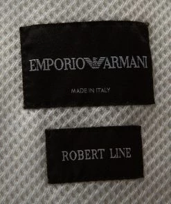 Emporio Armani White Mesh Robert Line Slim Fit Jacket XL For Men -Emporio Armani sale luxury men emporio armani used clothes p300051 007