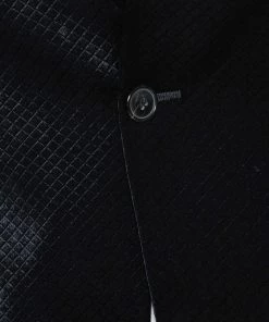 Emporio Armani Black Diamond Pattern Velvet Jude Line Jacket L For Men -Emporio Armani sale luxury men emporio armani used clothes p315477 001