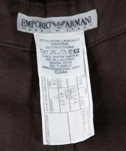 Emporio Armani Dark Grey Cotton Drawstring Waist & Cuff Trousers L For Men 12 Emporio Armani Dark Grey Cotton Drawstring Waist & Cuff Trousers L For Men -Emporio Armani sale luxury men emporio armani used clothes p328318 003