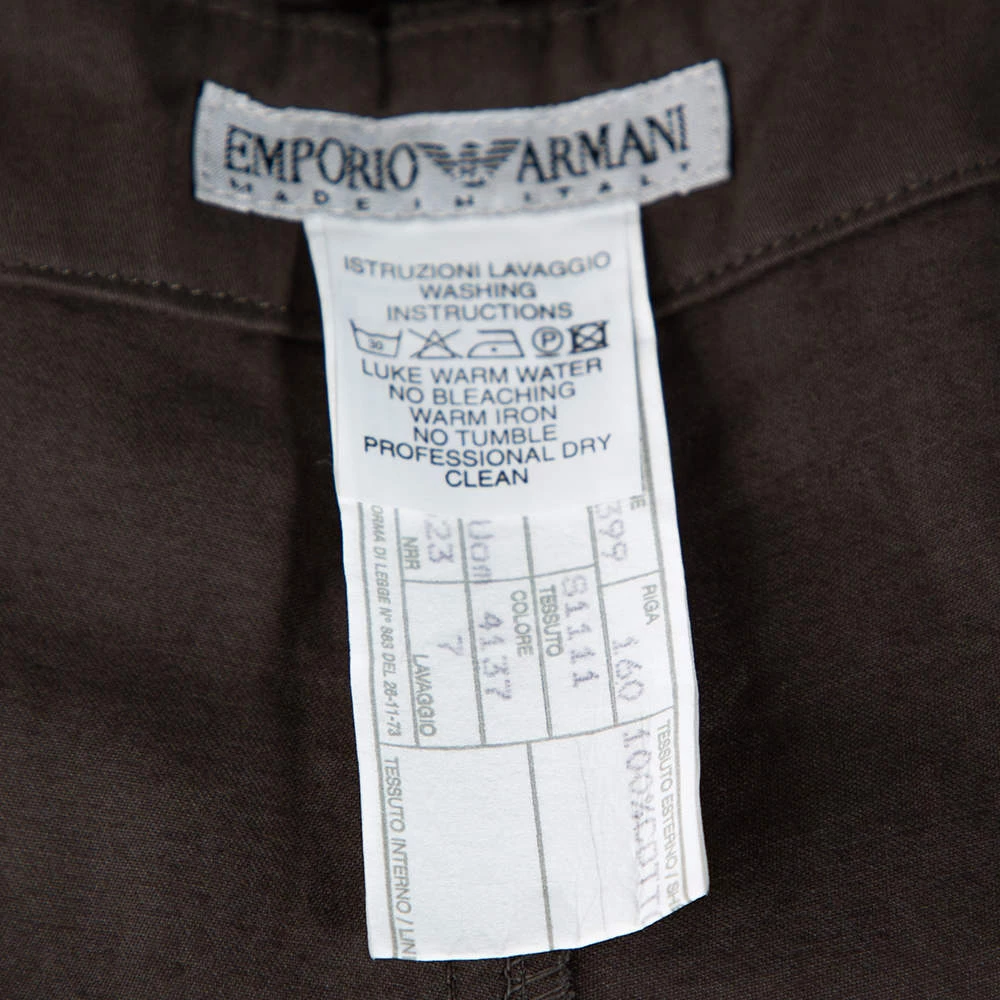 Emporio Armani Dark Grey Cotton Drawstring Waist & Cuff Trousers L For Men 7 Emporio Armani Dark Grey Cotton Drawstring Waist & Cuff Trousers L For Men - Image 5