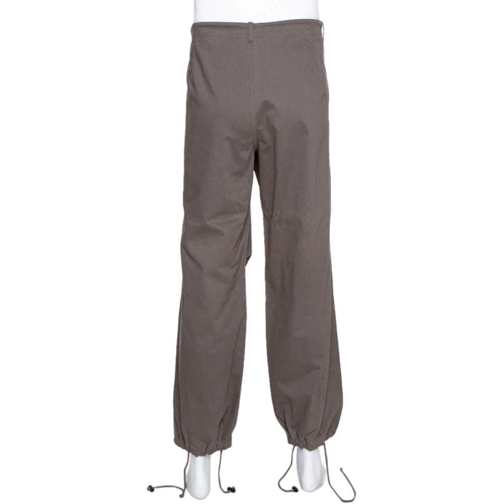 Emporio Armani Dark Grey Cotton Drawstring Waist & Cuff Trousers L For Men 5 Emporio Armani Dark Grey Cotton Drawstring Waist & Cuff Trousers L For Men - Image 3