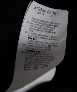 Emporio Armani Black Stretch Wool Two Button Blazer M For Men -Emporio Armani sale luxury men emporio armani used clothes p359998 001