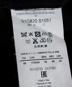 Emporio Armani Black Stretch Wool Two Button Blazer M For Men -Emporio Armani sale luxury men emporio armani used clothes p359998 003