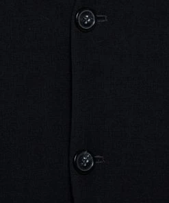 Emporio Armani Black Stretch Wool Two Button Blazer M For Men -Emporio Armani sale luxury men emporio armani used clothes p359998 008