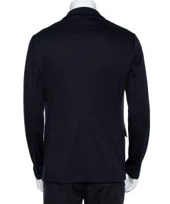 Emporio Armani Navy Blue Knit Blazer XL For Men -Emporio Armani sale luxury men emporio armani used clothes p360975 001